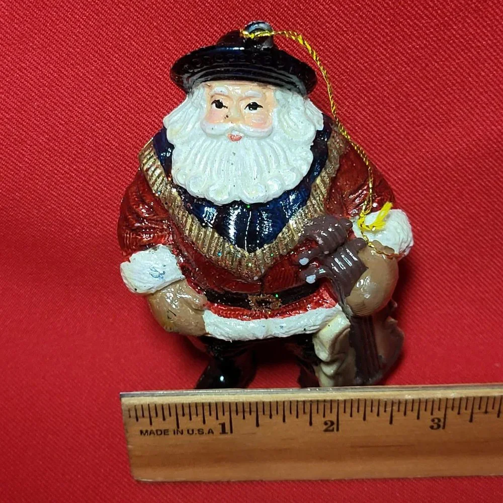 VTG Santa Claus Old St Nick Blown Glass Christmas Ornament